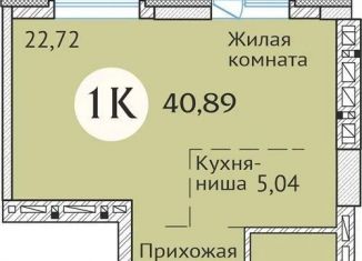 Продаю однокомнатную квартиру, 40.6 м2, Новосибирская область, улица Дуси Ковальчук, 248/1