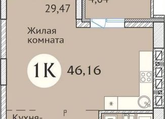 Продам 1-ком. квартиру, 46.2 м2, Новосибирск, улица Дуси Ковальчук, 248/1, Заельцовский район