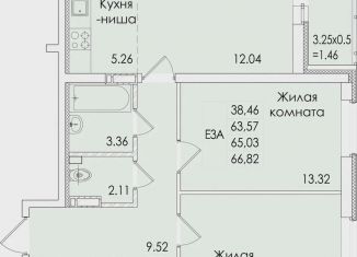 Продается 3-комнатная квартира, 66.8 м2, Ростов-на-Дону, проспект Сиверса, 12Д