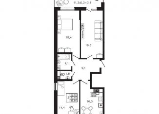 Продается 3-комнатная квартира, 86.8 м2, Гулькевичи