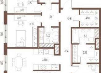 Продаю 3-ком. квартиру, 125 м2, Санкт-Петербург, улица Стахановцев, 1, улица Стахановцев