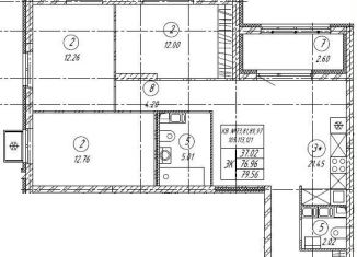 Продается 3-ком. квартира, 79.6 м2, Тольятти