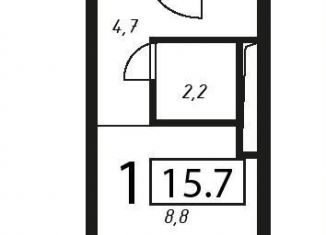 Продажа однокомнатной квартиры, 15.7 м2, Москва, Жигулёвская улица, 4к1, метро Кузьминки