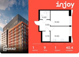 Продается 1-комнатная квартира, 40.4 м2, Москва, Войковский район