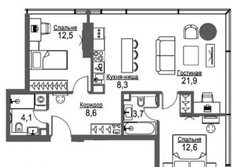 2-комнатная квартира на продажу, 71.7 м2, Москва, 3-я улица Ямского Поля, 9с9