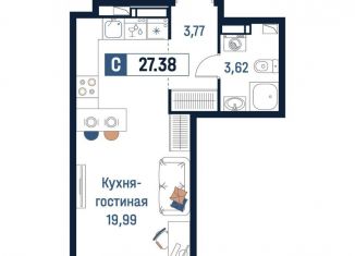 Продам квартиру студию, 27.4 м2, Мурино