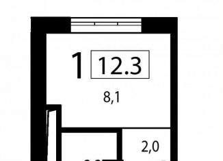 Квартира на продажу студия, 12.3 м2, Москва, Аминьевское шоссе, 7, ЗАО