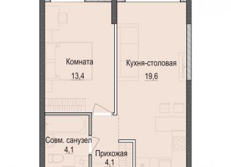 Продаю 1-ком. квартиру, 41.5 м2, Казань