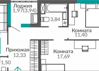 Продам 2-ком. квартиру, 70.4 м2, Крым