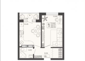 Продается двухкомнатная квартира, 35.7 м2, Ольгинка, Морская улица, 21