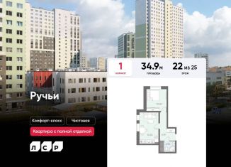 Продается однокомнатная квартира, 34.9 м2, Санкт-Петербург, Красногвардейский район, Пахомовская улица, 12к1
