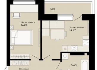 Продам однокомнатную квартиру, 42.1 м2, Сухой Лог, улица Белинского, 40