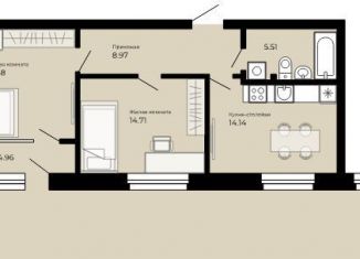 Продается 2-ком. квартира, 66.3 м2, Сухой Лог, улица Белинского, 40