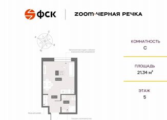 Продаю квартиру студию, 21.3 м2, Санкт-Петербург, метро Пионерская, Коломяжский проспект, 4