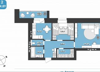 Продаю 2-комнатную квартиру, 54.9 м2, Чита