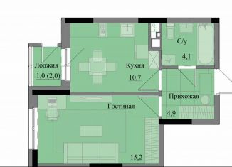 Продам 1-ком. квартиру, 35.9 м2, Удмуртия