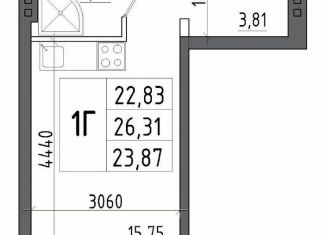 Продажа квартиры студии, 26.3 м2, Шелехов