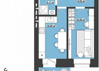 Продаю однокомнатную квартиру, 31.1 м2, Чита