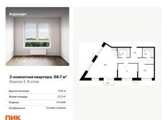 Продаю 2-ком. квартиру, 68.7 м2, Санкт-Петербург, жилой комплекс Аэронавт, 1, Фрунзенский район