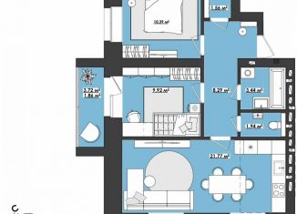 Продается трехкомнатная квартира, 59.2 м2, Чита