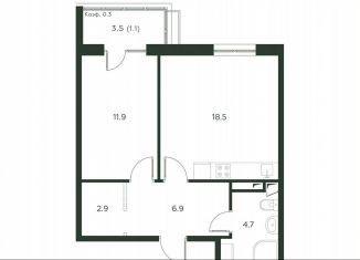 Продажа 2-комнатной квартиры, 46 м2, деревня Лобаново, Новая улица