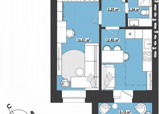 Продам 2-ком. квартиру, 37.5 м2, Чита