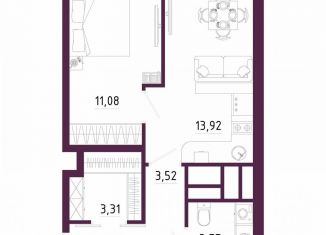 Продаю 1-комнатную квартиру, 39 м2, Тула, Пряничная улица, 7