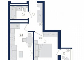 Продаю однокомнатную квартиру, 32.9 м2, Республика Башкортостан