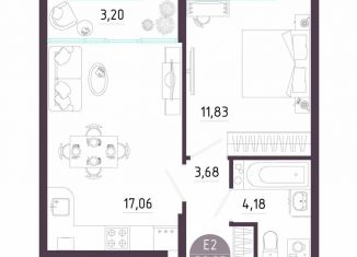 Продается однокомнатная квартира, 40 м2, Тула, Пряничная улица, 8
