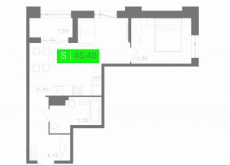 Продажа 1-комнатной квартиры, 45.4 м2, Санкт-Петербург, Московское шоссе, 13ВА, метро Звёздная