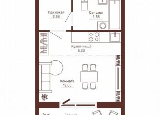Продаю квартиру студию, 28.3 м2, Пермь