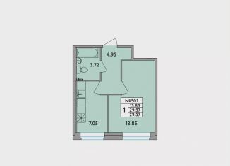 Продается 1-ком. квартира, 29.3 м2, деревня Новое Девяткино, Главная улица, 2, ЖК Удача