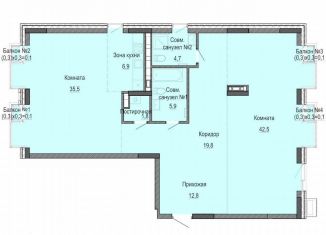 2-ком. квартира на продажу, 129.9 м2, Удмуртия, улица Бородина, 22