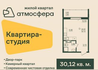 Продается квартира студия, 30.1 м2, посёлок Западный, улица Дружбы, с3