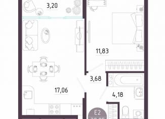 1-комнатная квартира на продажу, 40 м2, Тула, Пряничная улица, 8