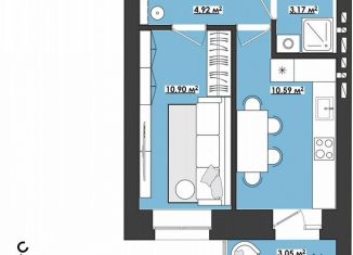 Продажа 1-ком. квартиры, 31.1 м2, Чита