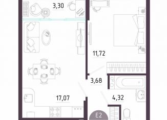 Продается однокомнатная квартира, 40.1 м2, Тула, Пряничная улица, 8