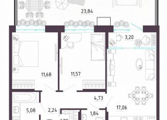 Продам 1-ком. квартиру, 83 м2, Тула, Пряничная улица, 8