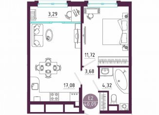 Продаю 1-комнатную квартиру, 40.1 м2, Тула, Пряничная улица, 7