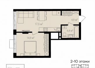 Продается 2-ком. квартира, 42 м2, Челябинск, Калининский район