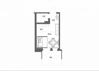 Продам квартиру студию, 23.3 м2, деревня Новое Девяткино