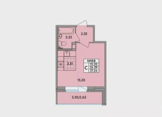 Продам квартиру студию, 27 м2, деревня Новое Девяткино, Главная улица, 2, ЖК Удача