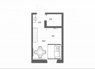 Продается квартира студия, 21 м2, деревня Новое Девяткино