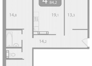 Продаю 4-ком. квартиру, 84.2 м2, поселок Зональная Станция, улица Королёва, 20