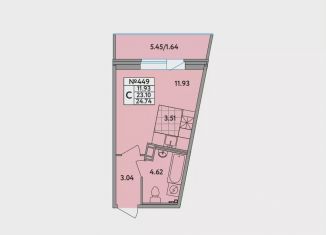 Продажа квартиры студии, 24.5 м2, деревня Новое Девяткино, Главная улица, 2, ЖК Удача