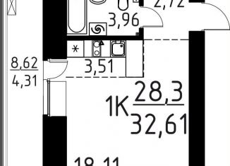 Продается 1-ком. квартира, 32.6 м2, Томск, улица Вершинина, 58к2
