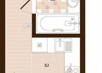 Продается квартира студия, 25.4 м2, Тула, Центральный территориальный округ