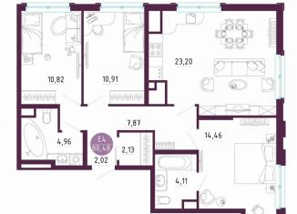 Продаю 3-комнатную квартиру, 80.5 м2, Тула, Пряничная улица, 7