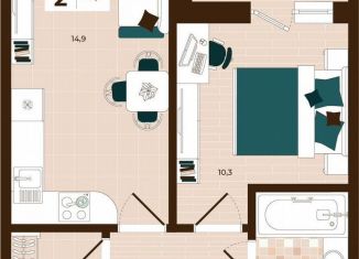 Продаю двухкомнатную квартиру, 39.1 м2, Тула