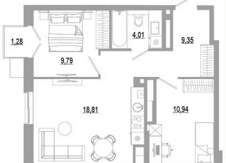 Продаю 2-ком. квартиру, 54.2 м2, Астрахань